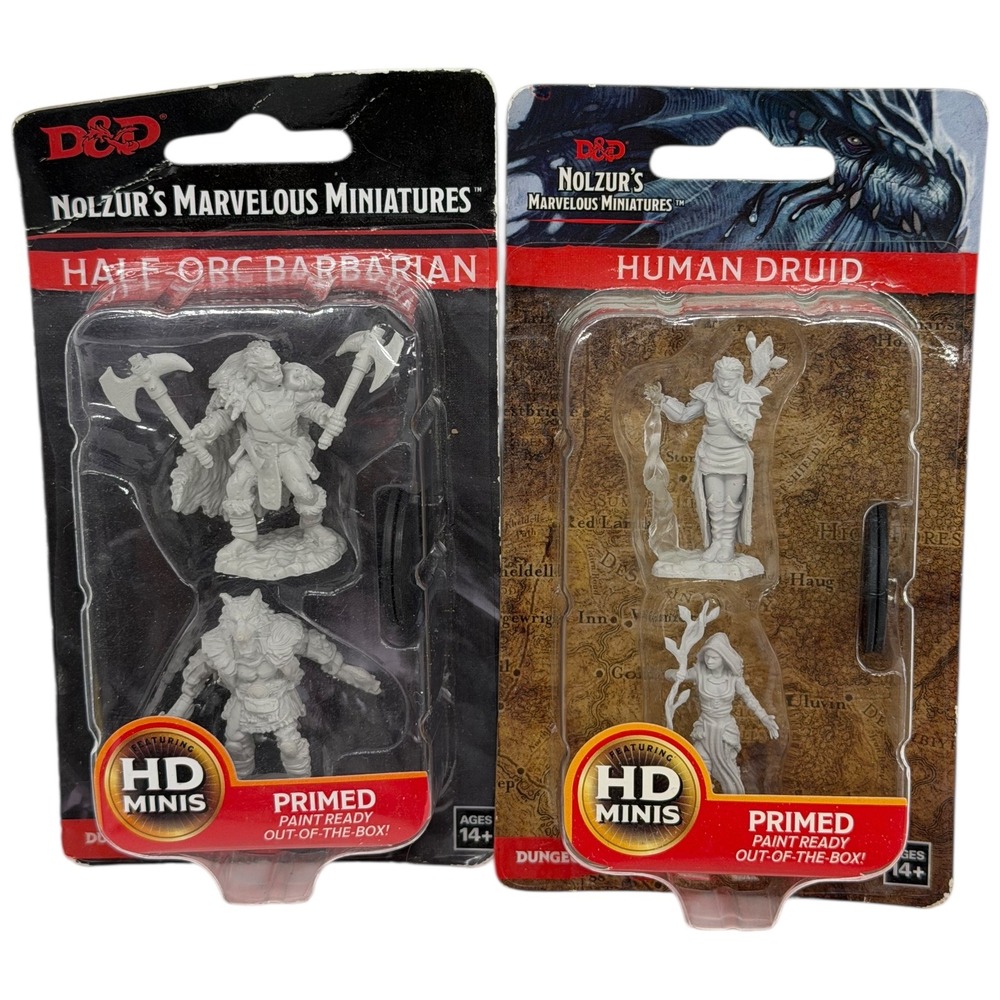 WizKids Dungeons Dragons Nolzur's Marvelous Miniatures Half Orc Barbarian Druid